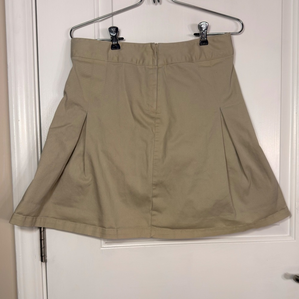 Cat & Jack Girls Khaki School Uniform Skort Pleated Adjustable Waist Size 16